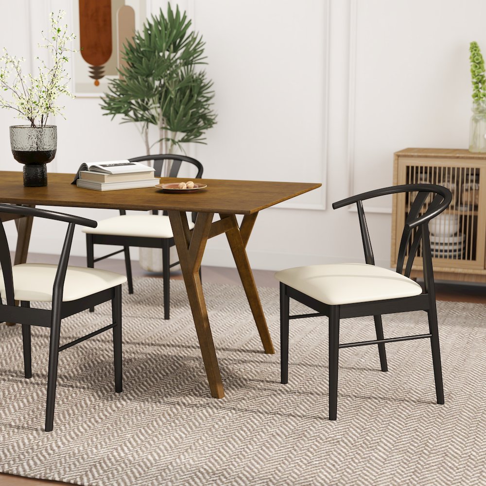 Lavin Wishbone Dining Chairs, Set of 2, Black. Picture 4