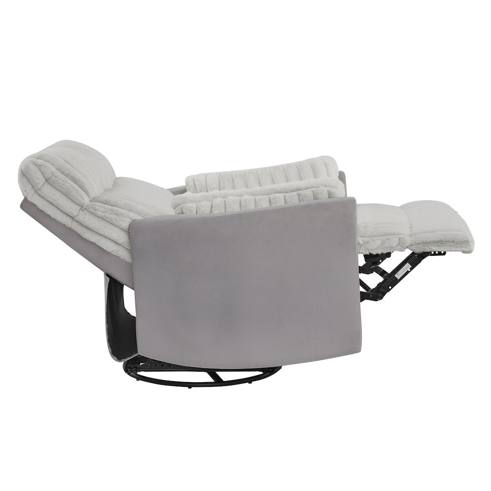 Bocaton Wide Wale Corduroy Upholstery Manual Recliner. Picture 6