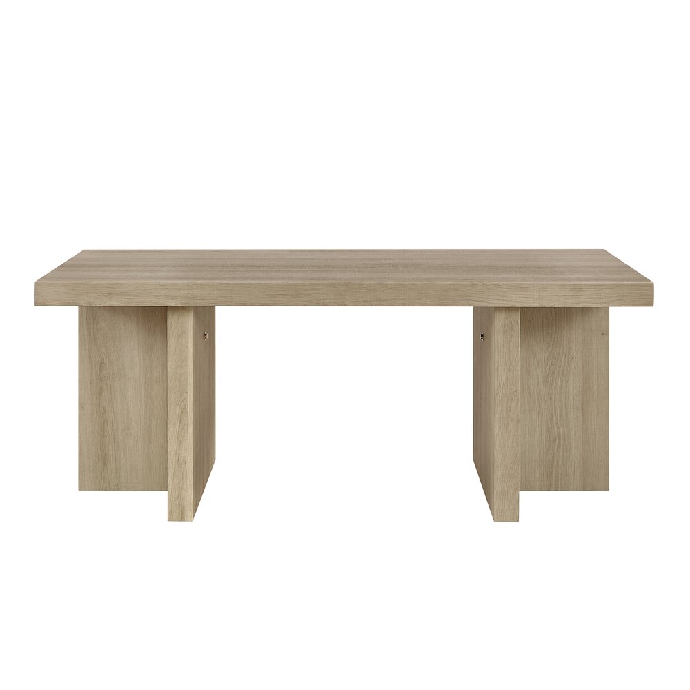 Mchome 3-Piece Coffee Table Set, Coffee Table and Two End Tables, Oak Finish. Picture 12