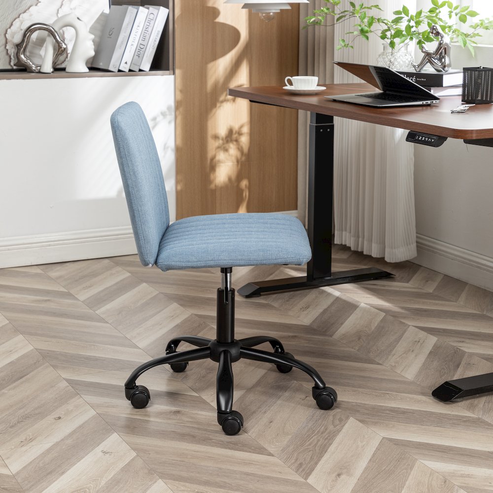 Masar Fabric Swivel Office Chair, Blue. Picture 6