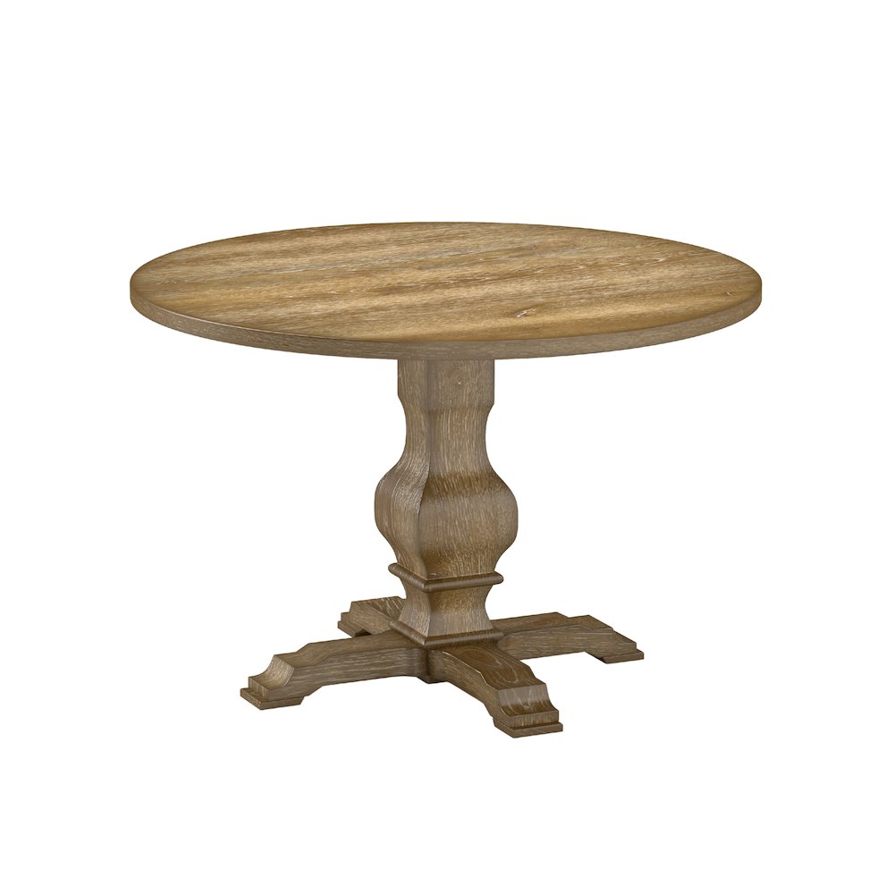 Havre Pedestal Base Round Dining Table. Picture 1