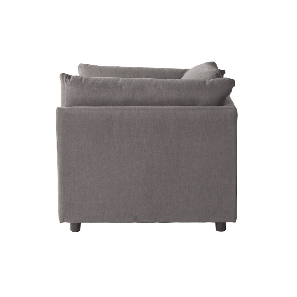 Enda Oversized Living Room Pillow Back Cuddler Arm Chair with Ottoman. Picture 4
