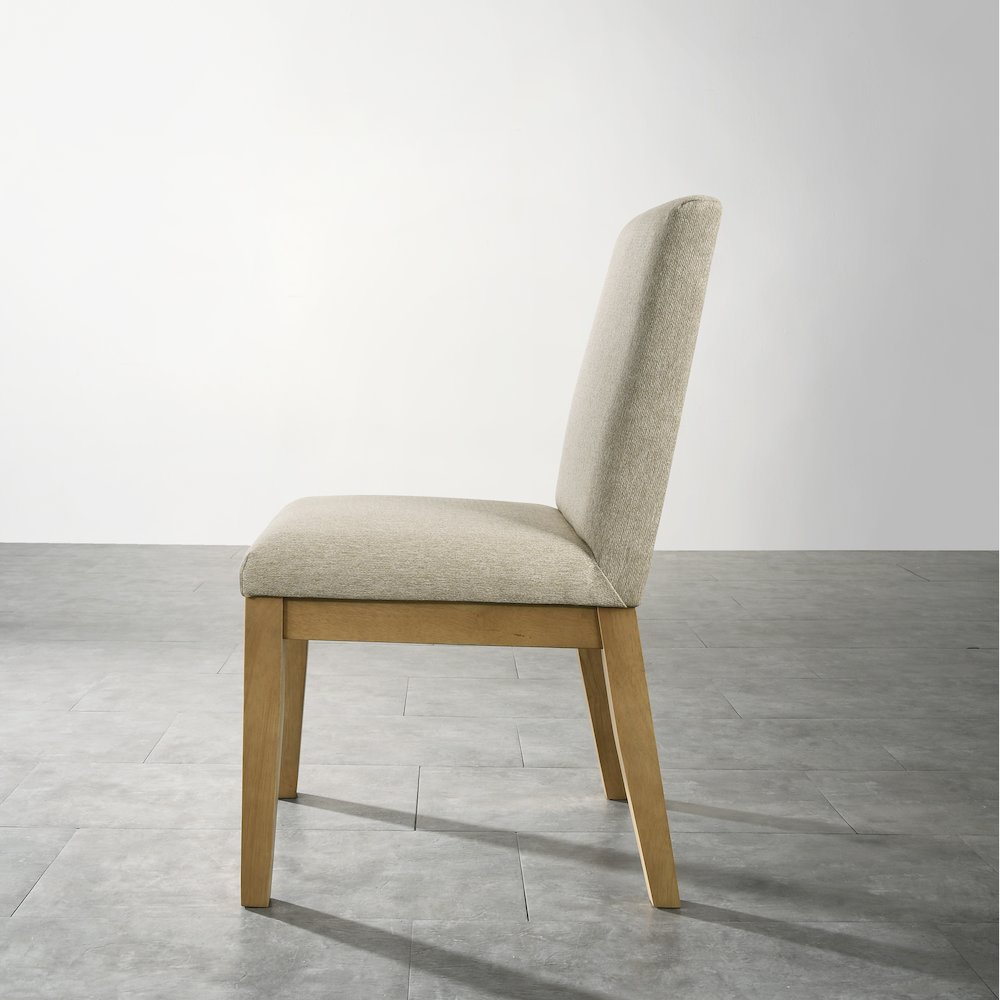Rocco Contemporary Solid Wood Dining Chairs, Set of 2, Driftwood. Picture 8