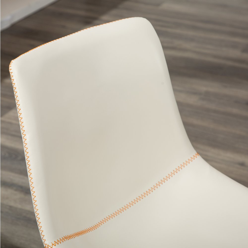 Lotusville Antique Wood Finished Dining Set: Table and Four Chairs, White. Picture 8