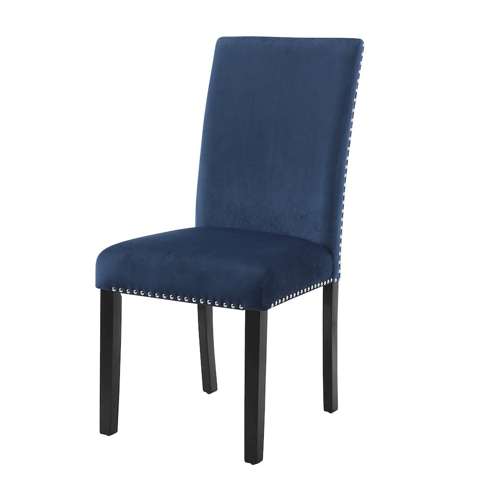 Ashzo 6-Pc Dining Set, Hairpin Dining Table with 4 Chairs and Bench, Blue. Picture 12