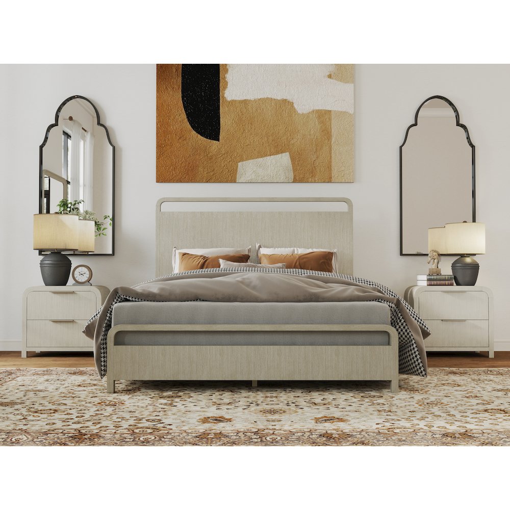 Tavari 6-PC Queen Bedroom Set in Light Gray. Picture 5