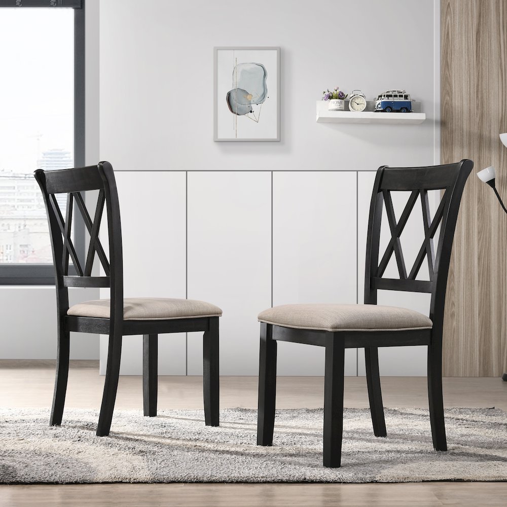 Arroyo 5-Pc Dining Set, Hairpin Dining Table with 4 Chairs, Rich Black. Picture 10