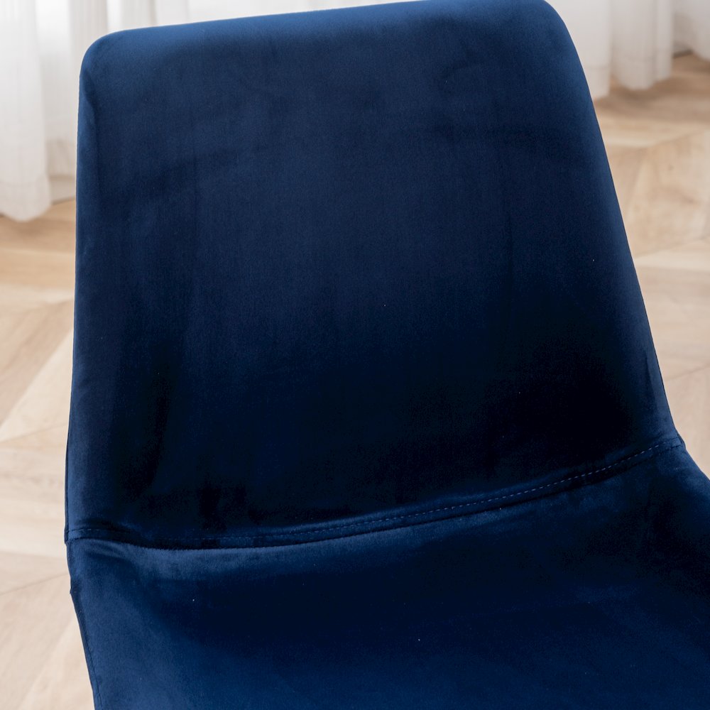 Aufurr Modern Velvet Dining Chair, Set of 2, Blue. Picture 7