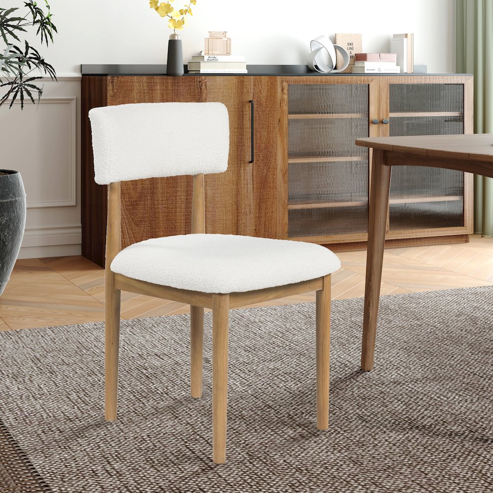 Ellis Boucle Upholstered Dining Chairs, Set of 2. Picture 3
