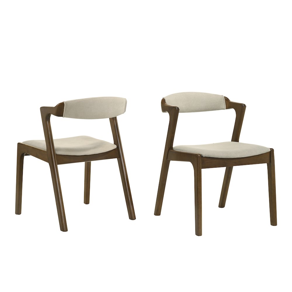 Lavin Black Finish Upholstered Dining Chairs, Set of 2. Picture 1