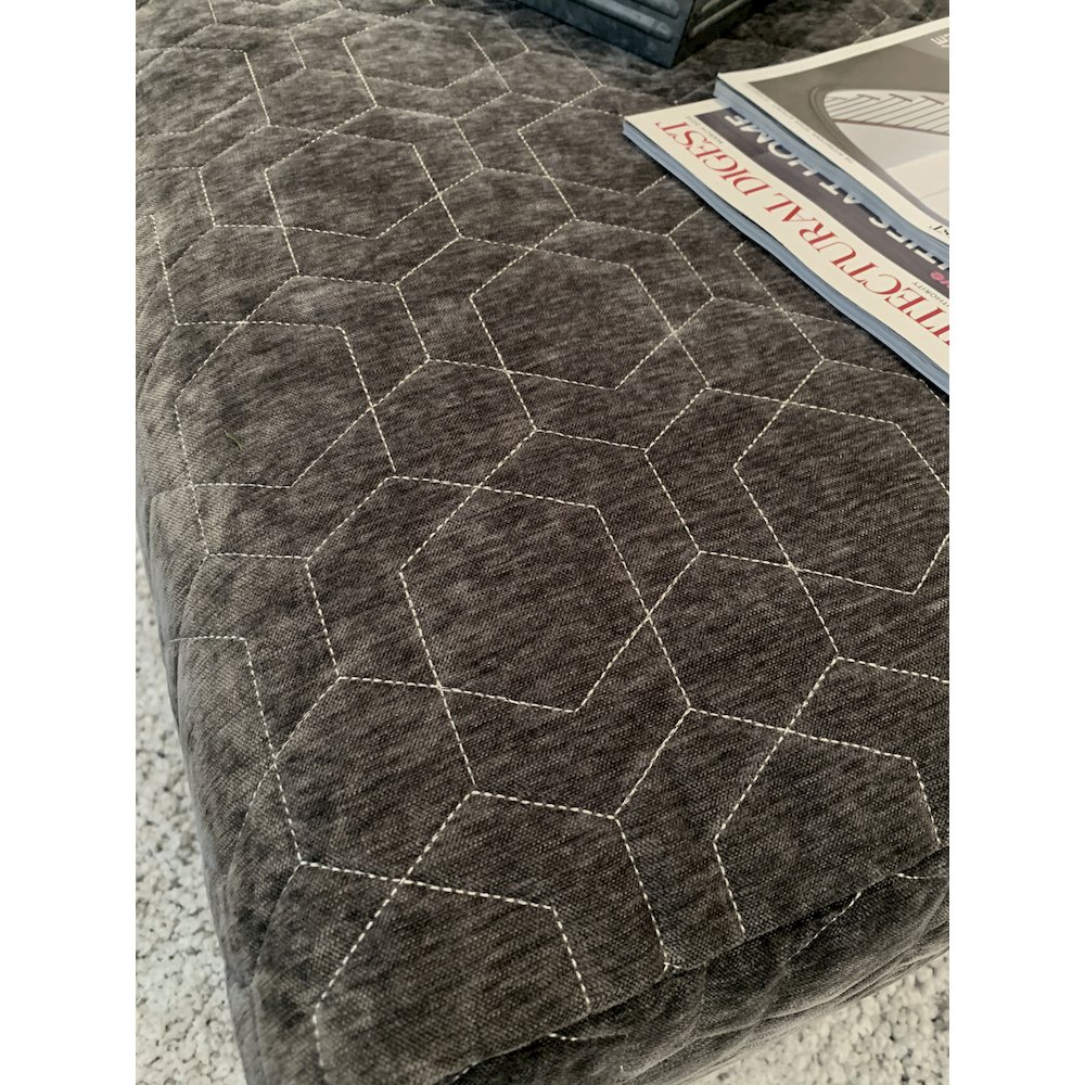 Camero Fabric Cocktail Ottoman, Onyx. Picture 2