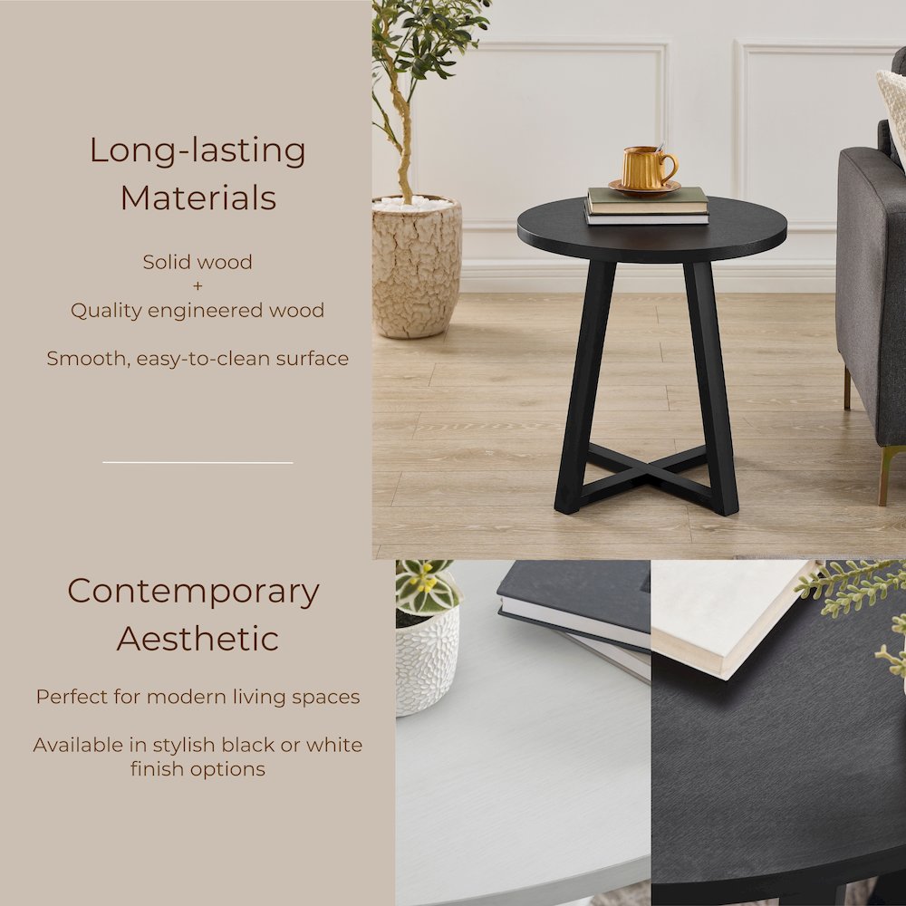 Modern Harmony Wood Oval End Table. Picture 7