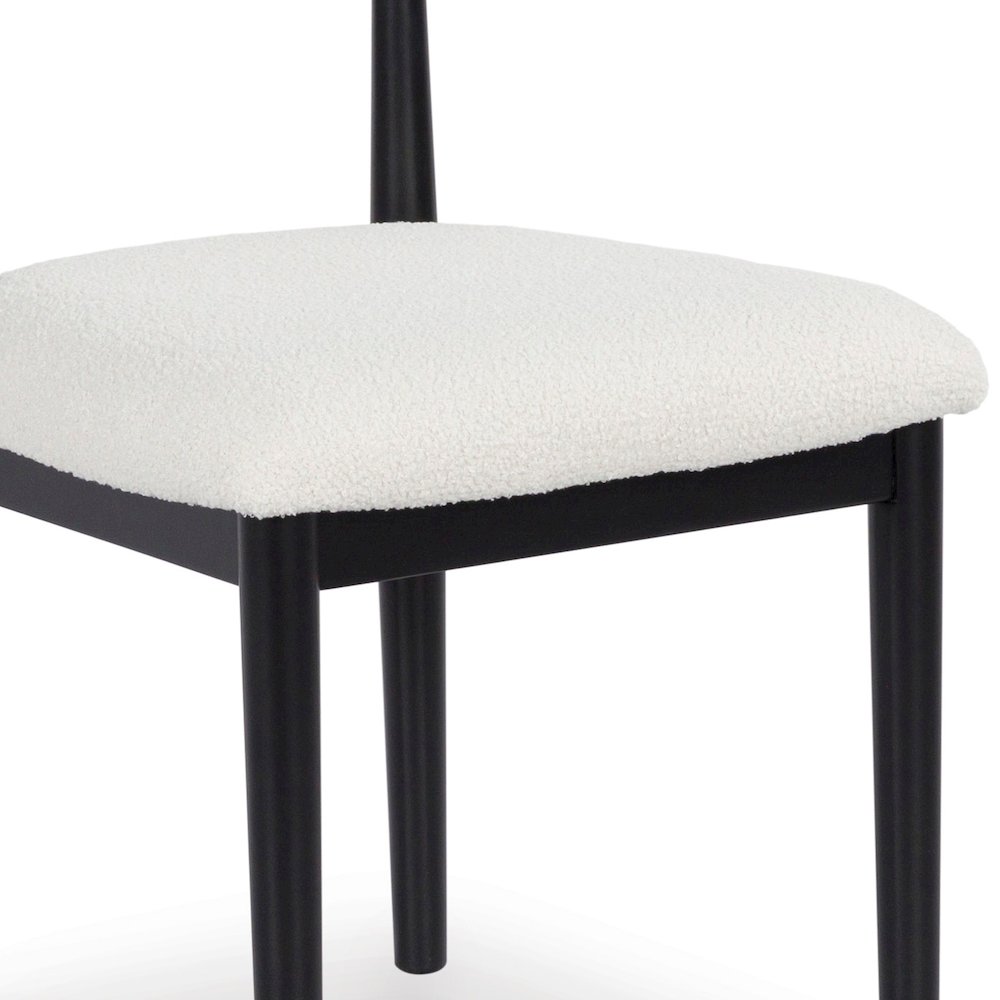 Ellis Boucle Upholstered Dining Chairs, Set of 2. Picture 8