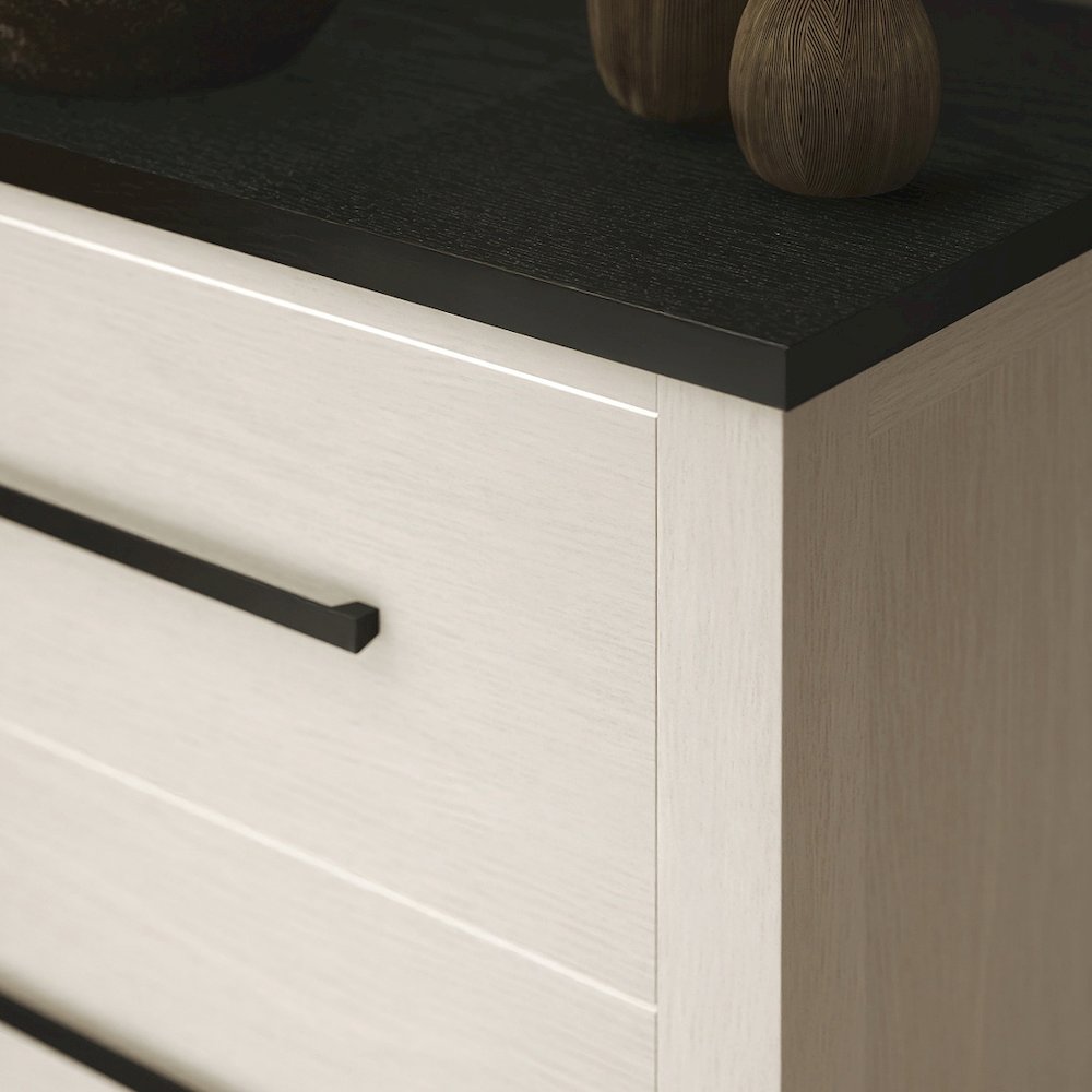 Realynn 2-Drawer Bedroom Nightstand, Off-White Finish. Picture 3