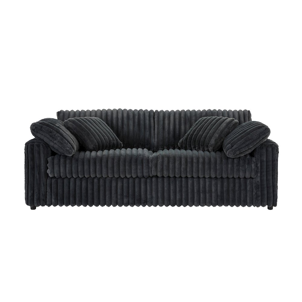 Belvoir Upholstered Stationary Sofa, Charcoal. Picture 7