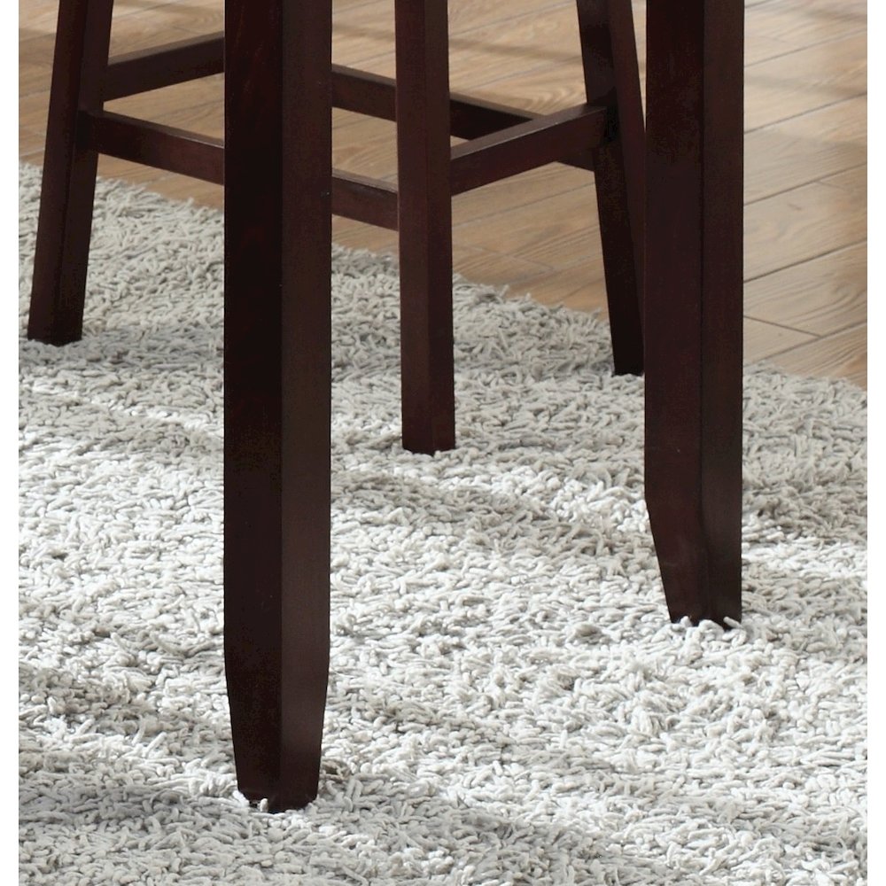 Scaff 3-Pc Counter Height Glossy Print Marble Breakfast Table with Stools. Picture 5
