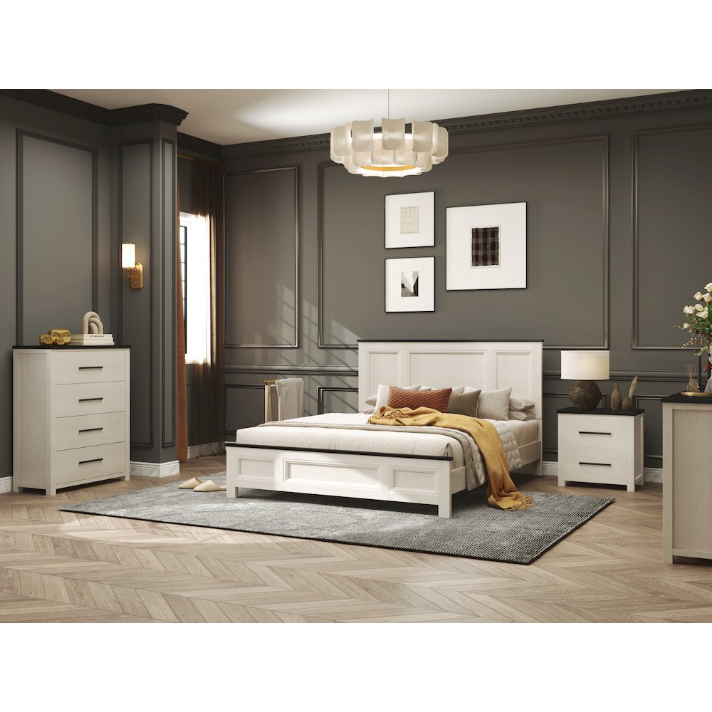 Realynn 5-PC Wood Bedroom Set, Queen Size, Off-White Finish. Picture 3