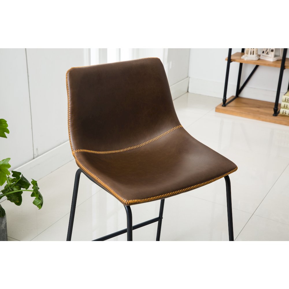 Lotusville Antique Wood Counter Height Dining Set: Table and Four Chairs, Brown. Picture 7