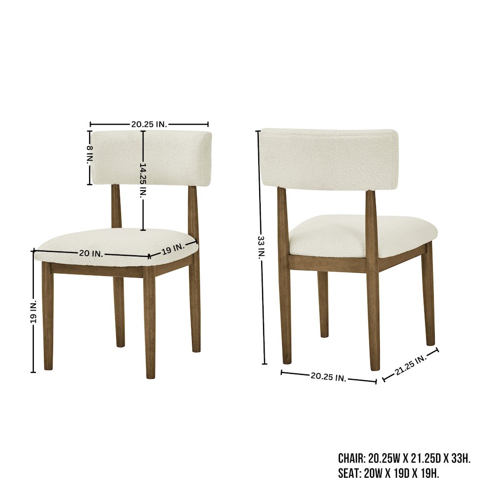 Axler 7-Piece Dining Set,Tripod-Cross DiningTable with 6Stylish Chairs,Light Oak. Picture 14