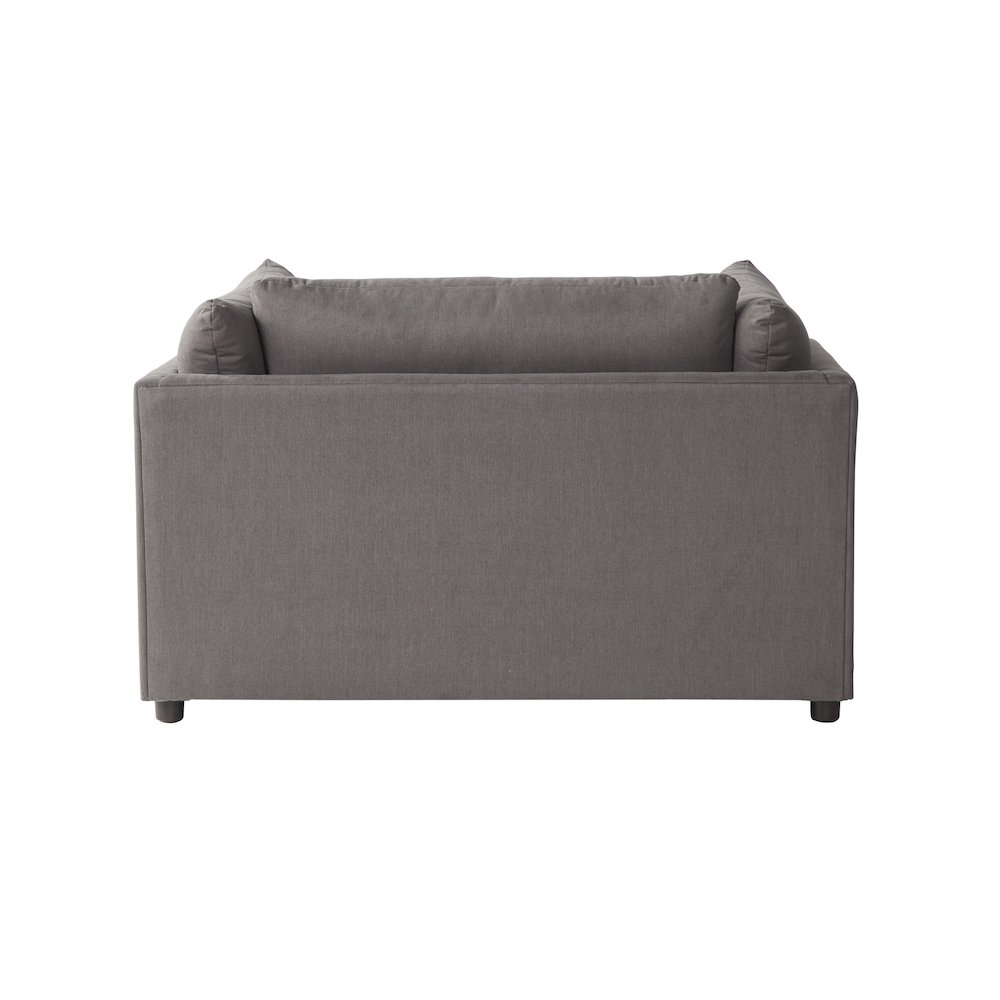 Enda Oversized Living Room Pillow Back Cuddler Arm Chair with Ottoman. Picture 5