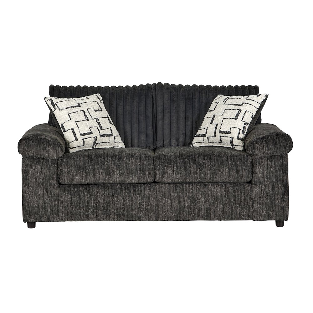 Nason Wide Wale Corduroy Sofa, Loveseat, and Cuddle Chair Set, Charcoal. Picture 8