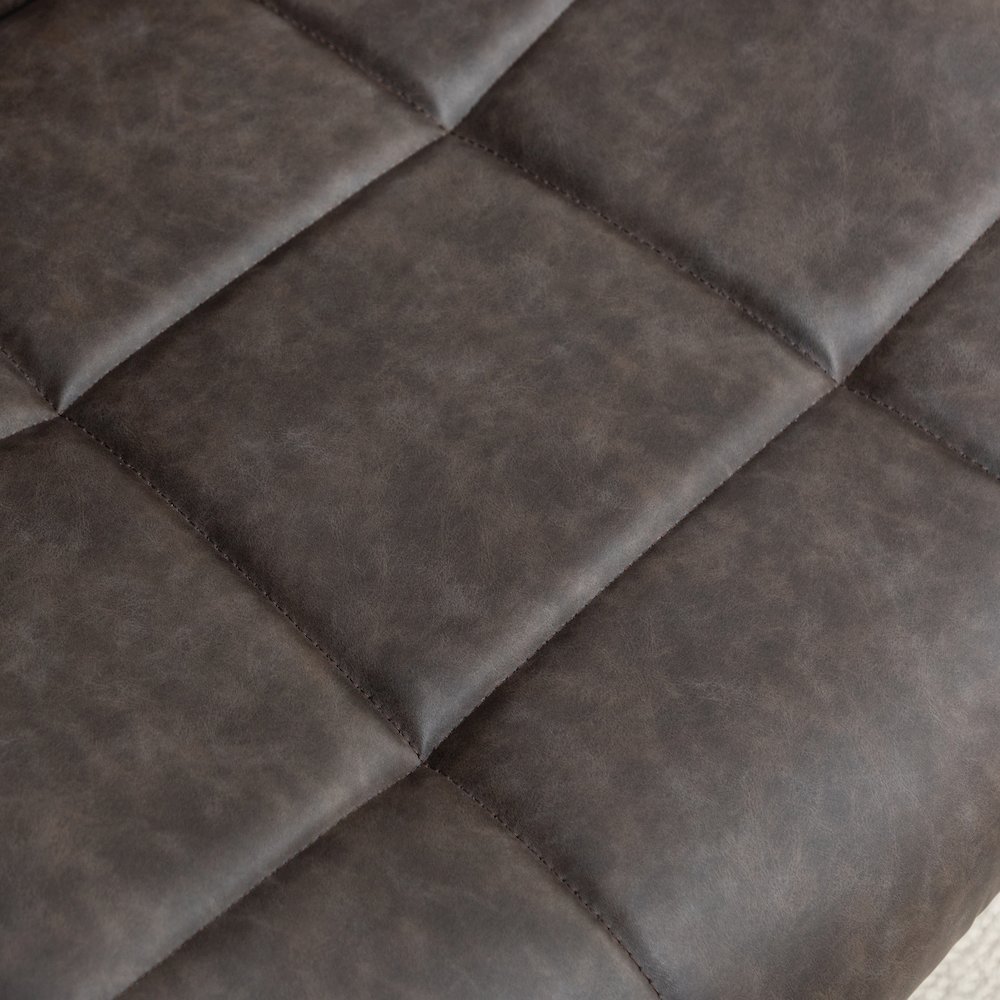 Arlena Faux Leather Tufted Swivel Accent Chair, Brown. Picture 12