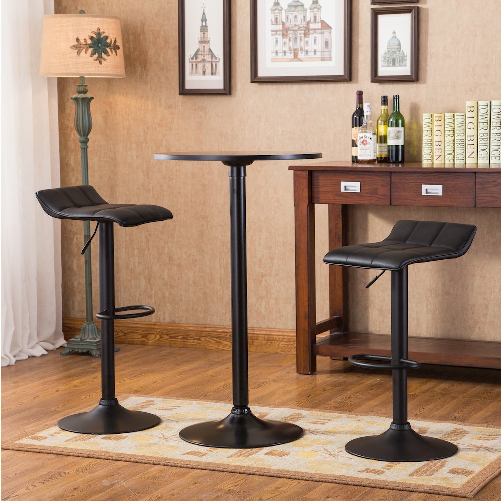 Belham Round Bar Table and 2 Swivel Adjustable Bar Stools. Picture 2