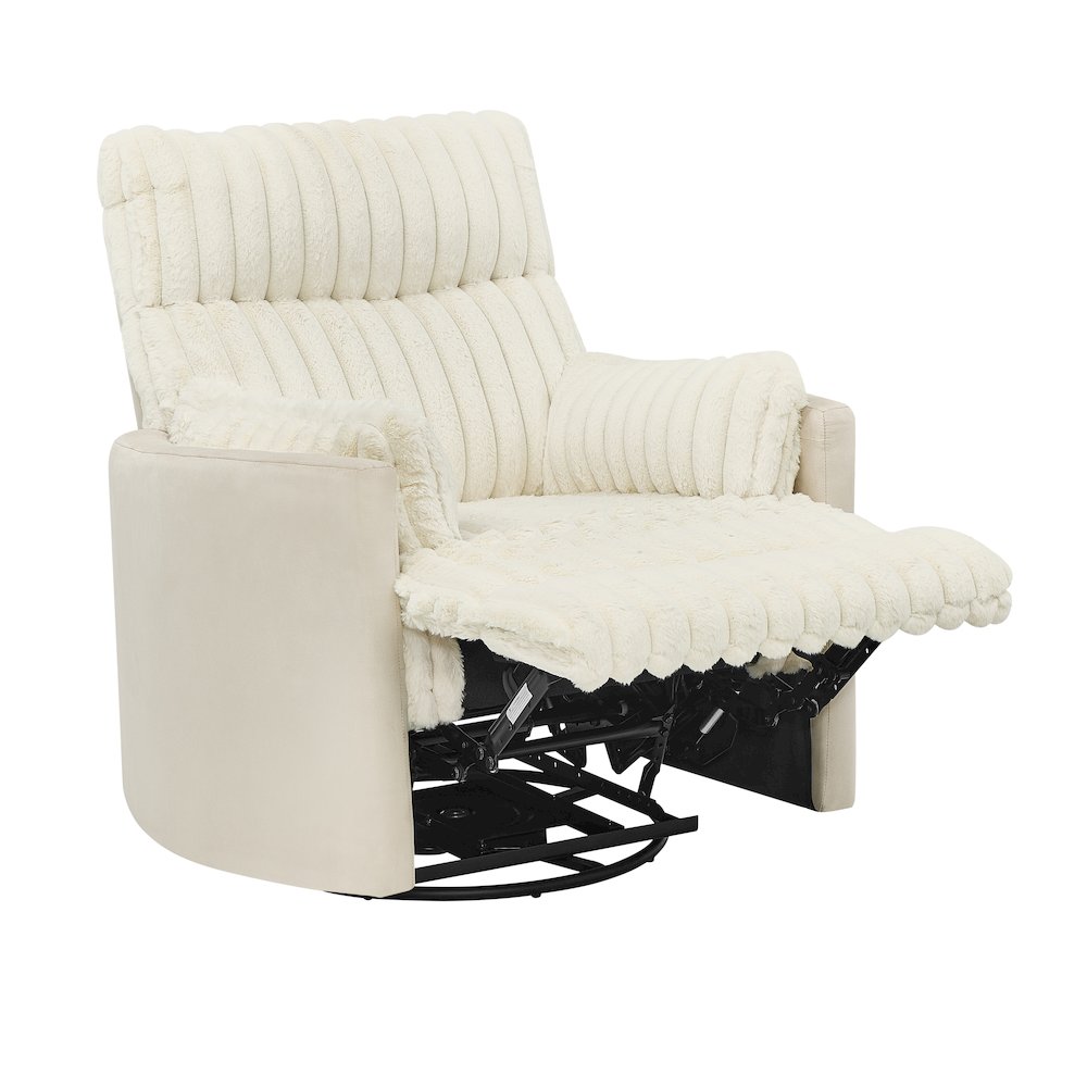 Bocaton Wide Wale Corduroy Upholstery Manual Recliner. Picture 5