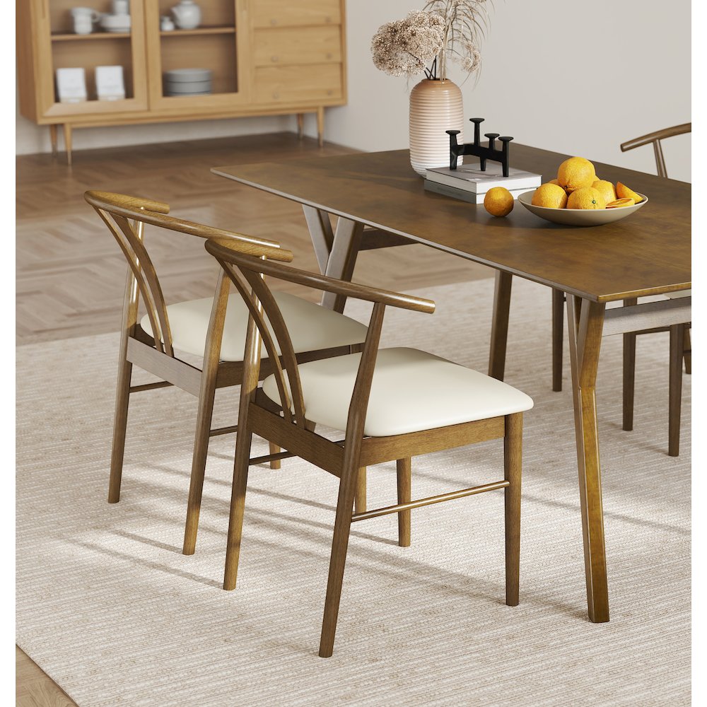 Lavin Wishbone Dining Chairs, Set of 2, Walnut. Picture 4