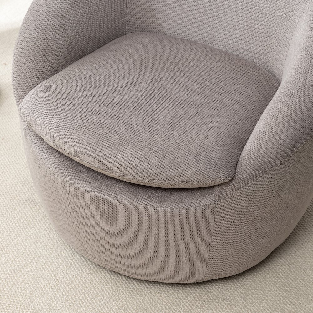 Winnie Modern Barrel Chair, 360° Swivel. Picture 8