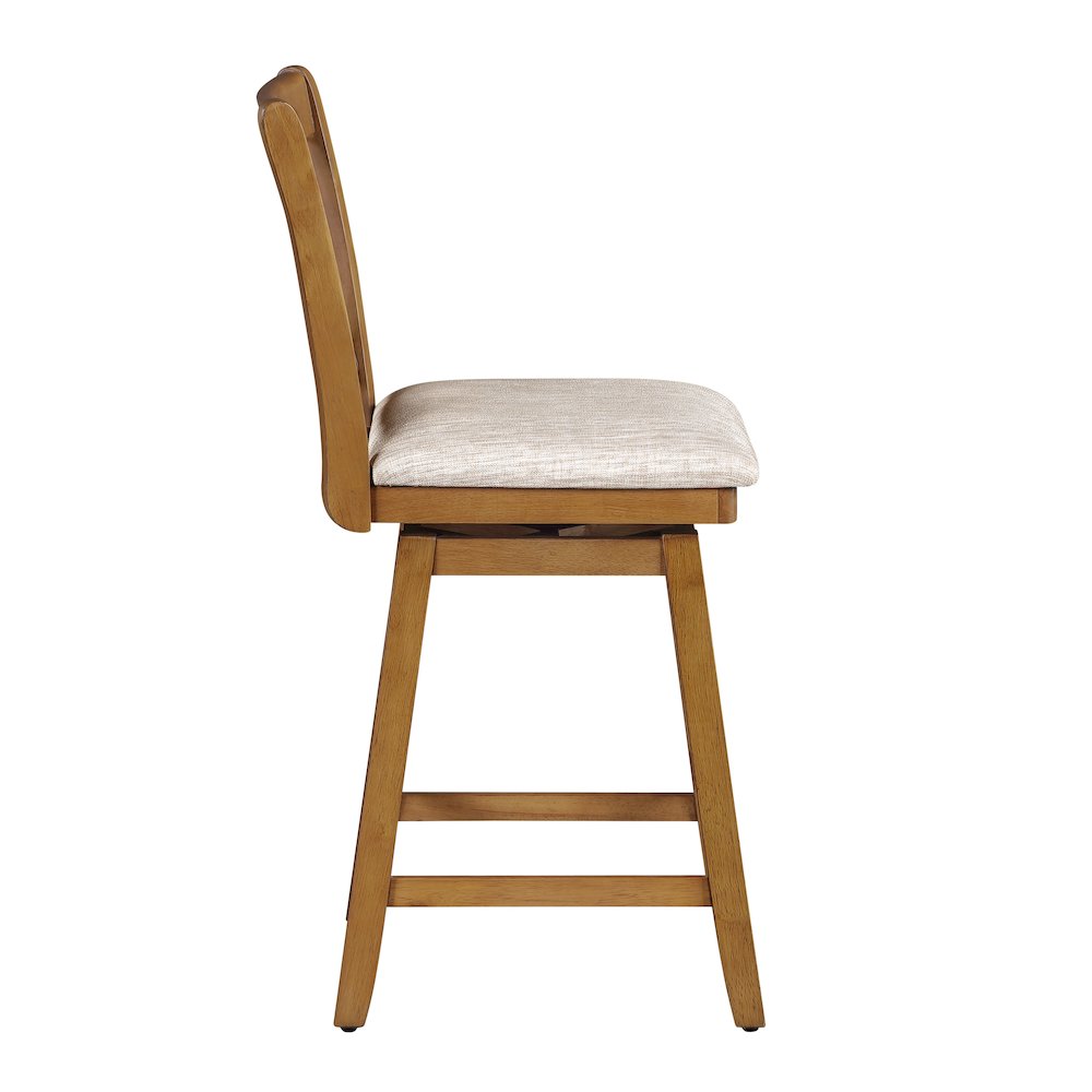24in Brookline Swivel Barstool Oak. Picture 6
