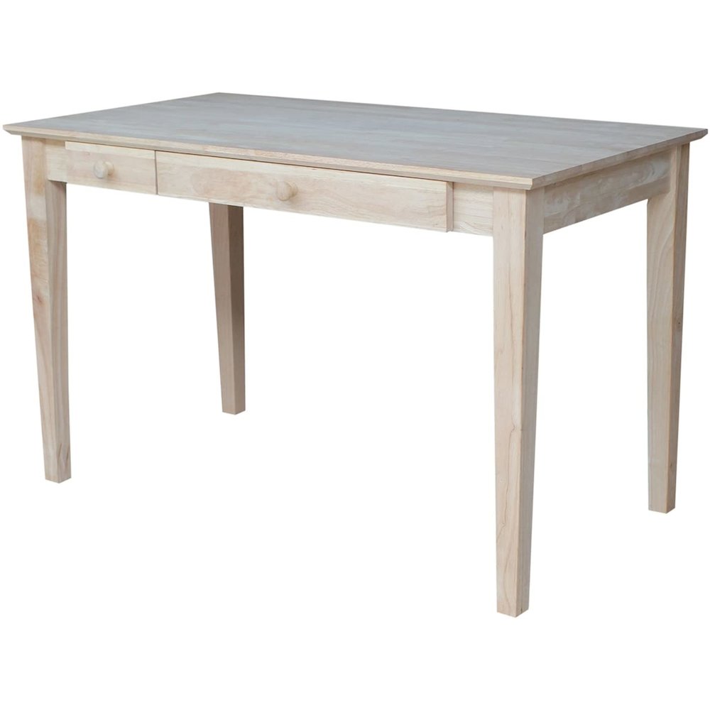 Computer Desk With Flip Down Drawer, Unfinished. Picture 2