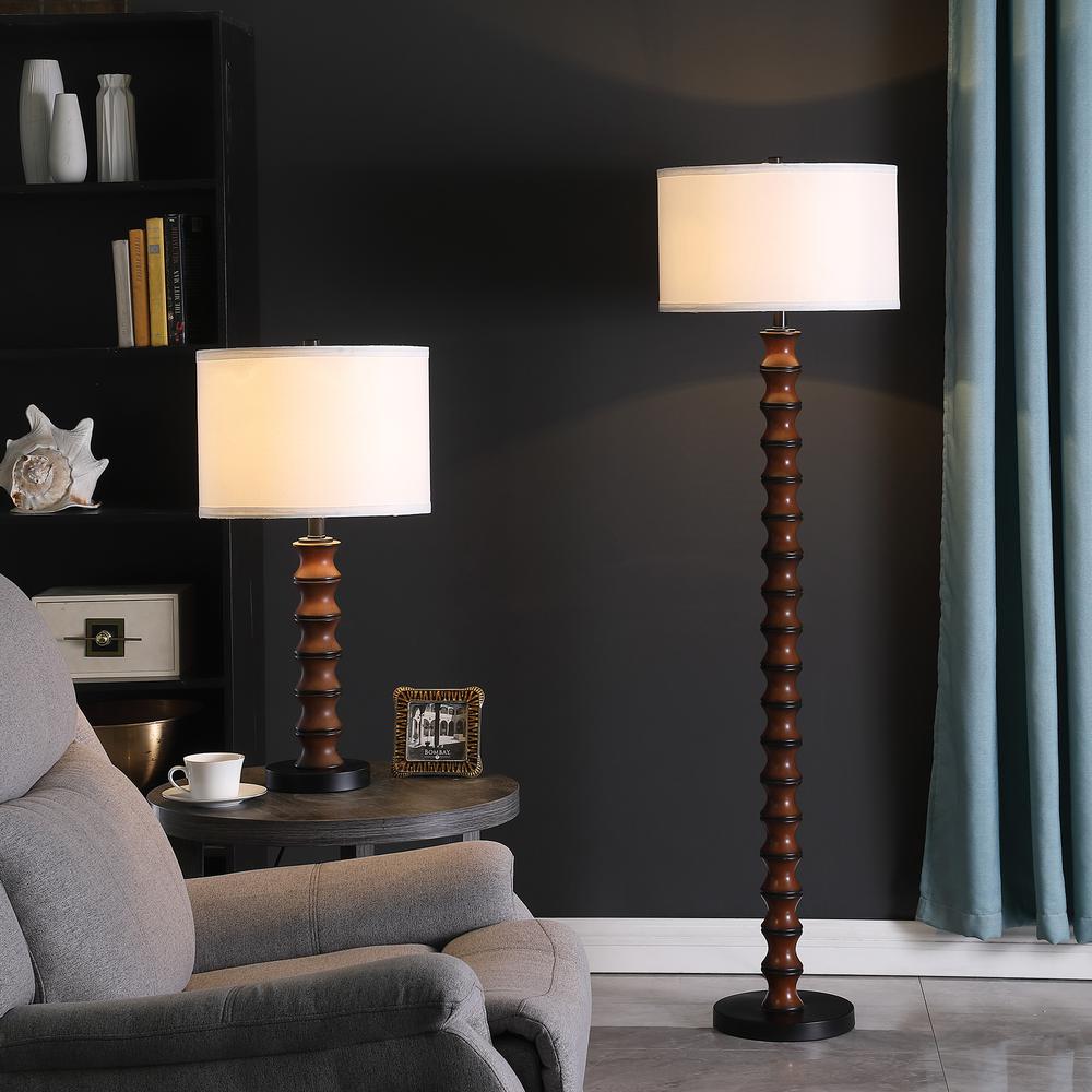 61" In Coastal Littoral Wood Insp Modern Floor Lamp. Picture 6