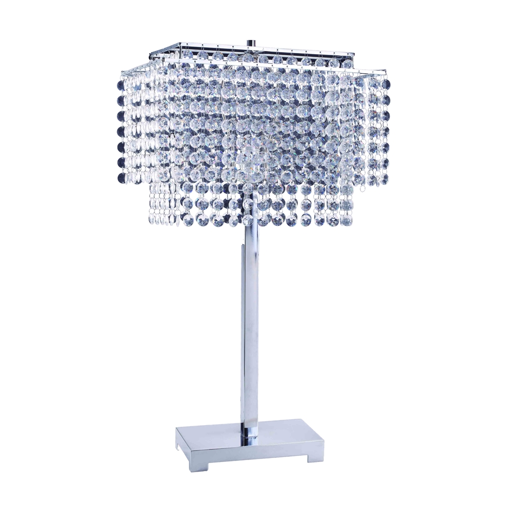 28"H Crystal Strings Table Lamp. Picture 1