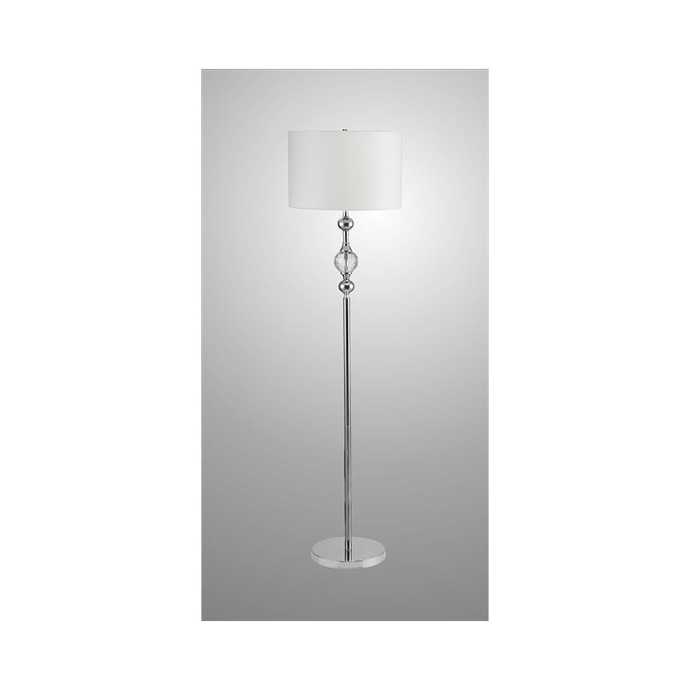 62.5"In Leona Crystal And Chrome Floor Lamp. Picture 1