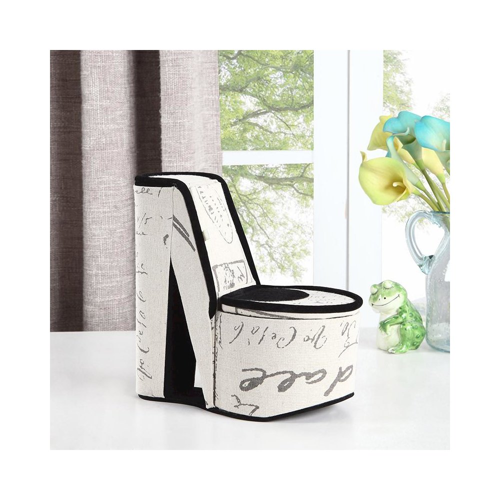 9" In Stencil Letter Print High Heel Shoe Hidden Jewelry Box. Picture 3