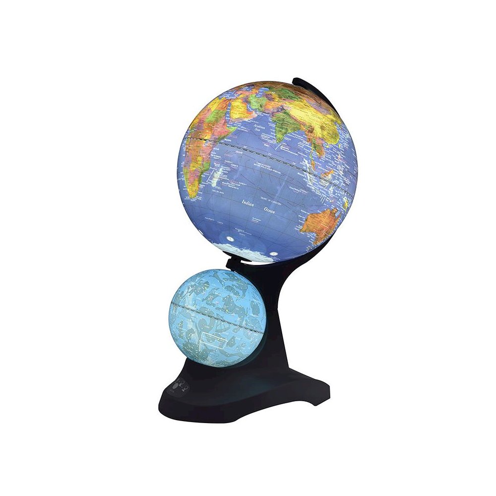 17.5 In Dual Globe W/ Constellation On Black Acrylic Base. Picture 2