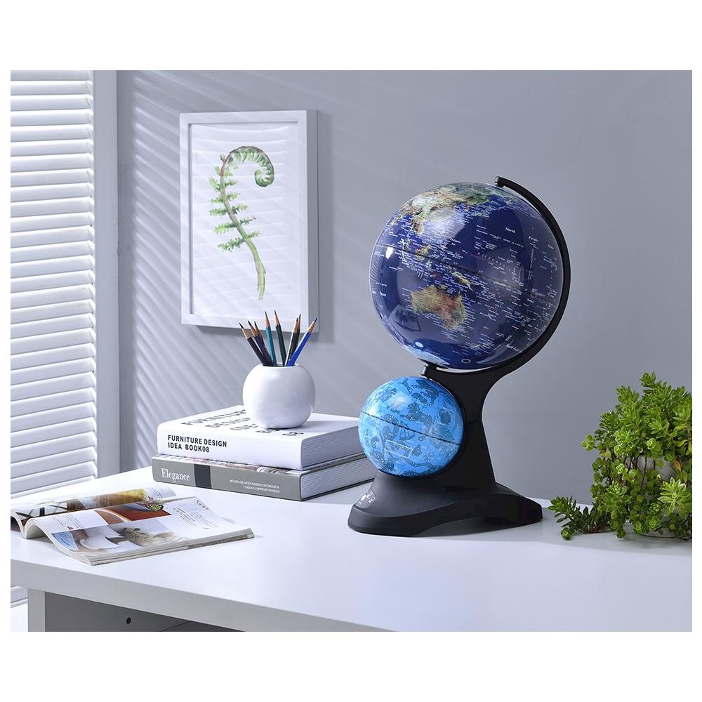 17.5 In Dual Globe W/ Constellation On Black Acrylic Base. Picture 3