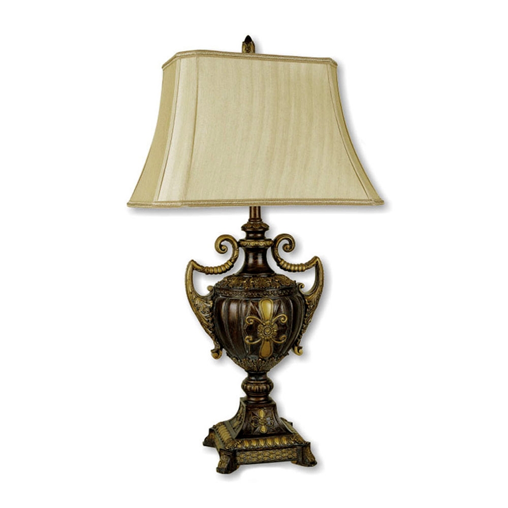 30" Urn-Shape Table Lamp - Antique Gold. Picture 1