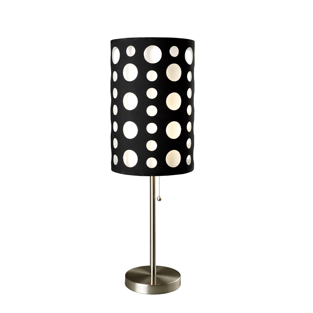 33"H Modern Retro Black-White Table Lamp. Picture 1