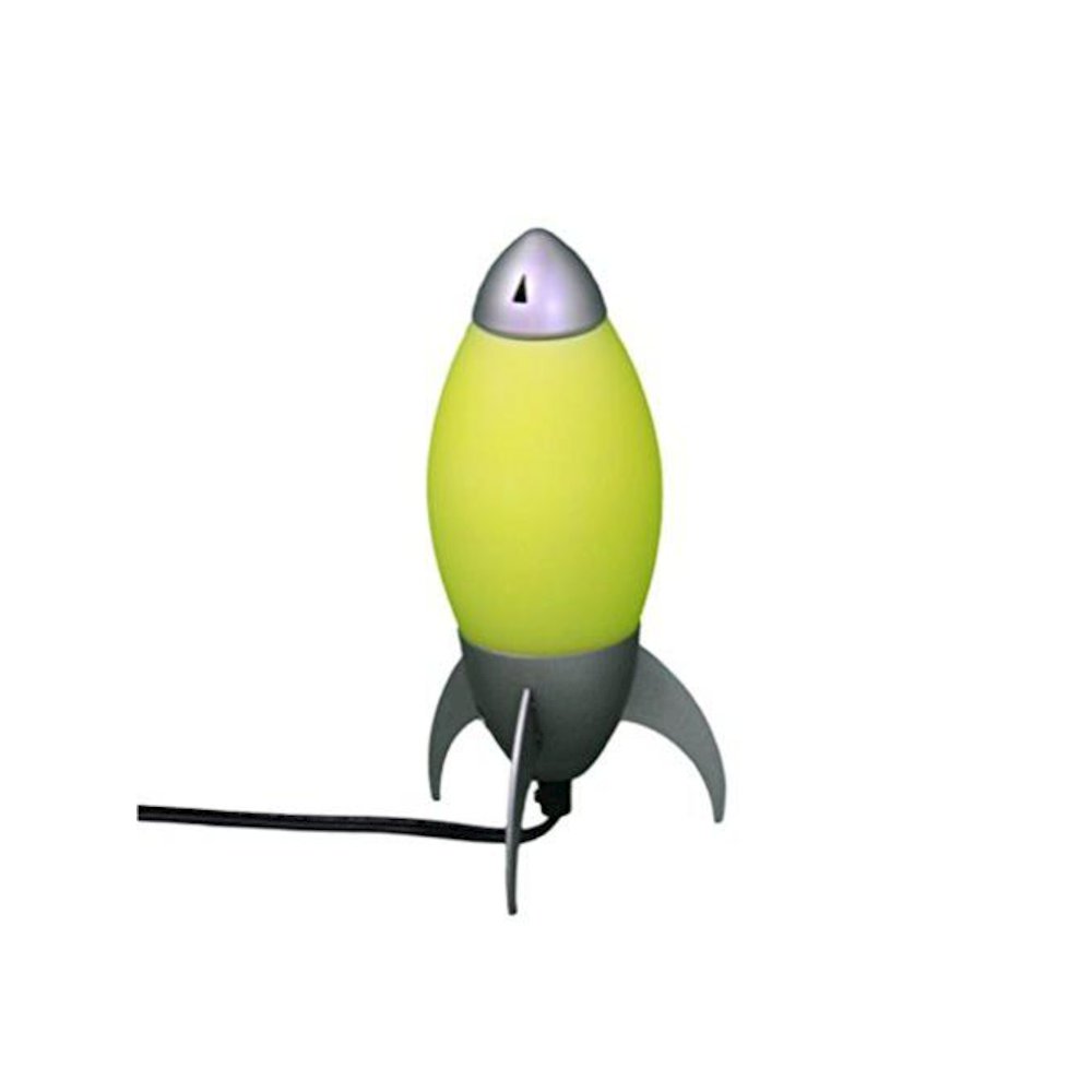10.5"H Kid's Yellow Rocket Table Lamp. Picture 1