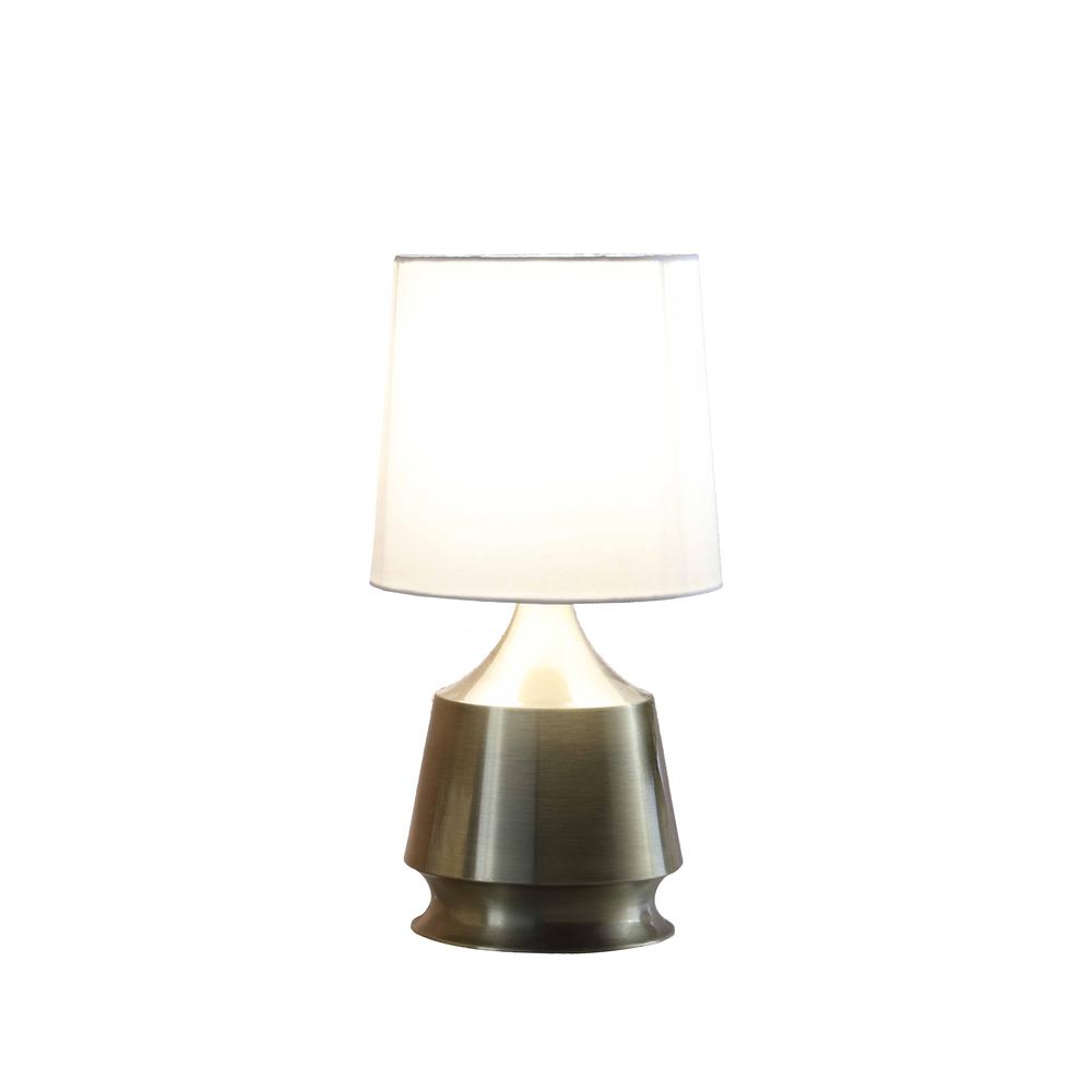 14" In Ellis Antique Brass Metal Table Lamp. Picture 2