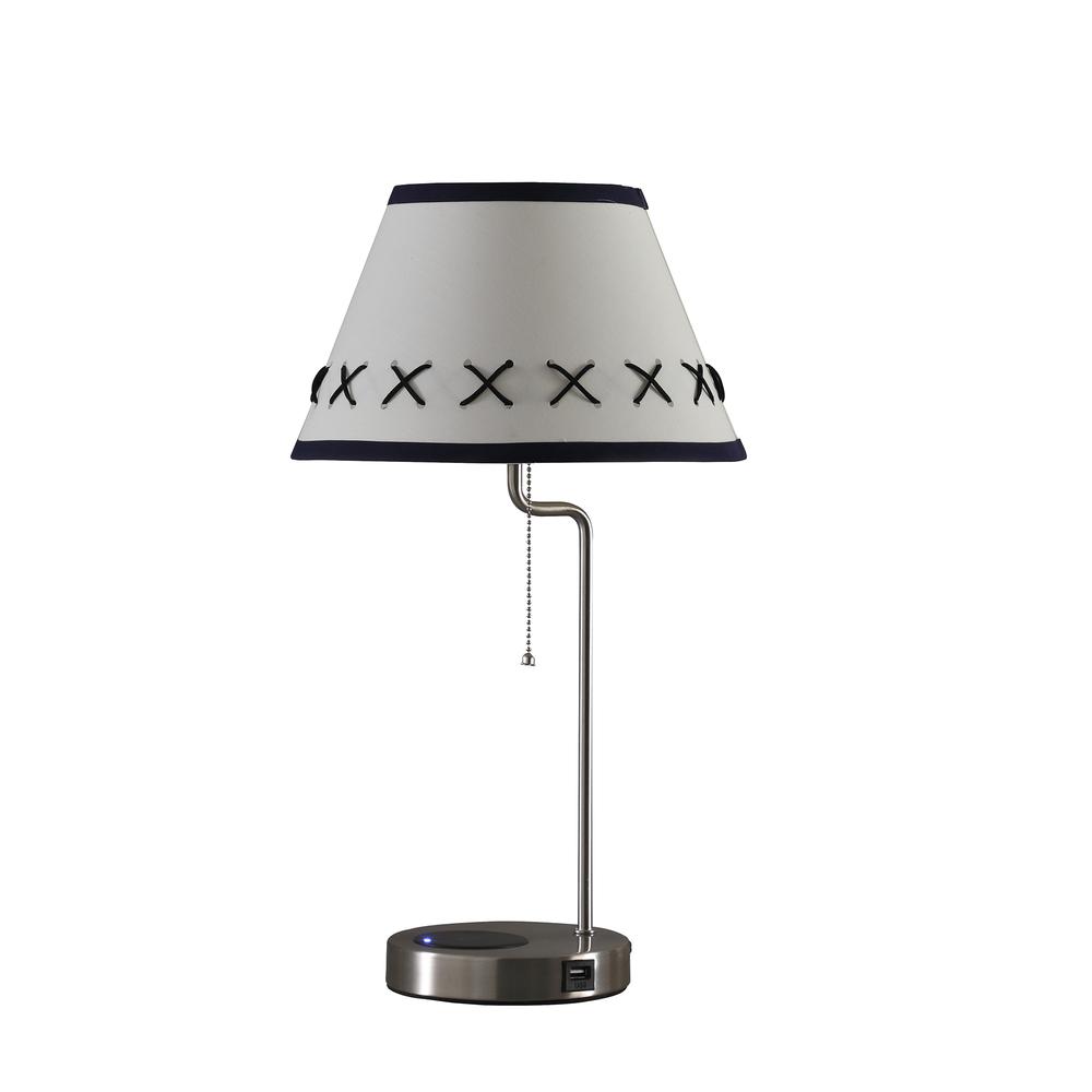20" In Shelby Modern Craft Table Lamp W/ Usb/Charging Station. Picture 1