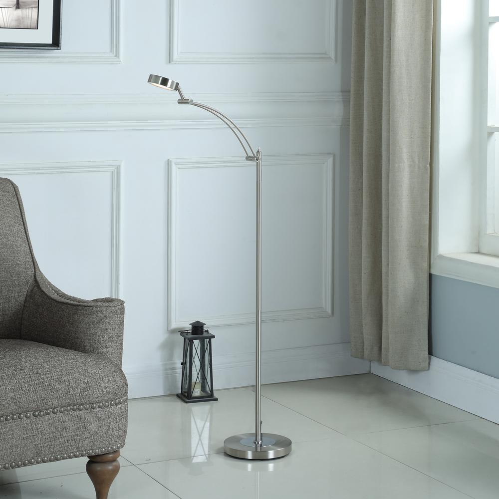 54" in TINSLEY SILVER INTEGRATED LED TASK FLOOR LAMP. Picture 3