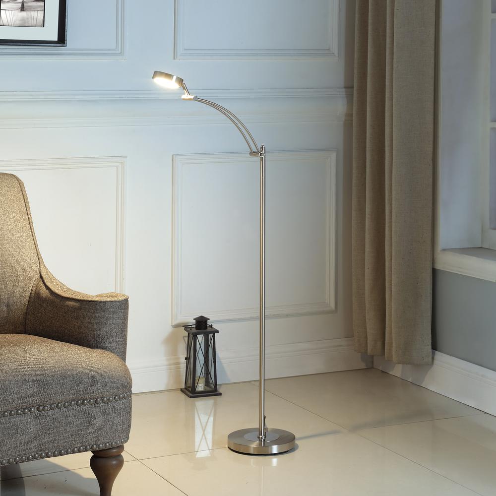 54" in TINSLEY SILVER INTEGRATED LED TASK FLOOR LAMP. Picture 4