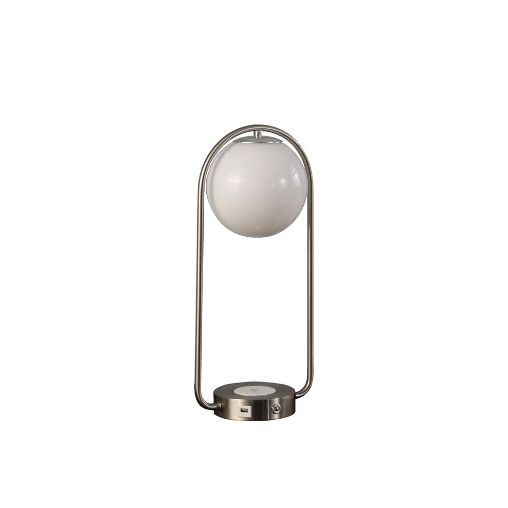 19.25" in NEILSEN RETRO TABLE LAMP W/ CHARGING STATION & USB PORT. Picture 1