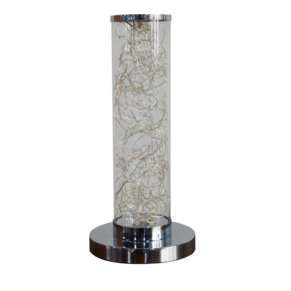 13" In Exposed Multi-Colored Rope Led Namiri Column Table Lamp. Picture 1