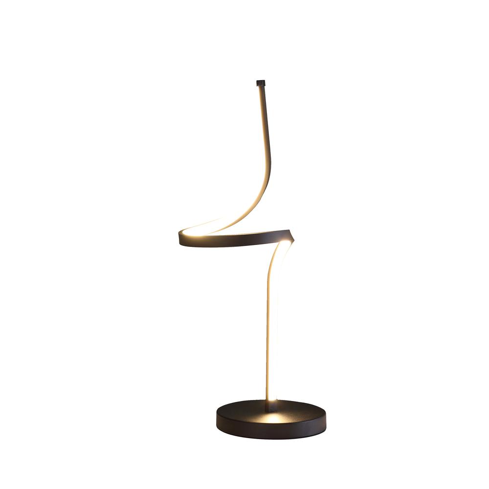 22" In Led Apollo Spiral Curved Tube Modern Table Lamp. Picture 2