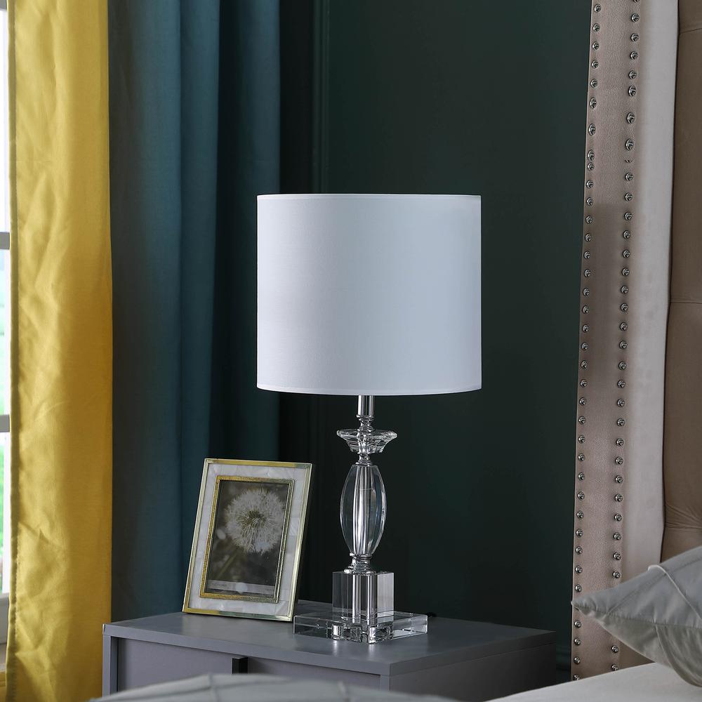 23.25" In Emmil Cut Crystal Modern Table Lamp. Picture 3