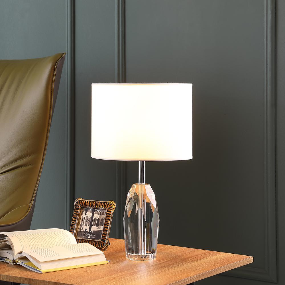 19" In Dodecahedron Solid Crystal Prism Table Lamp. Picture 4